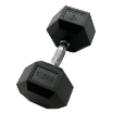 Poza cu Gantera hexagonala cauciucata, 17.5 kg, Sveltus