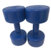 Poza cu Set gantere aerobic vinil 4 kg, SVELTUS, albastru inchis