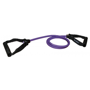 Poza cu Tub elastic fitness cu manere , extensor 1.16 m, Sveltus, violet